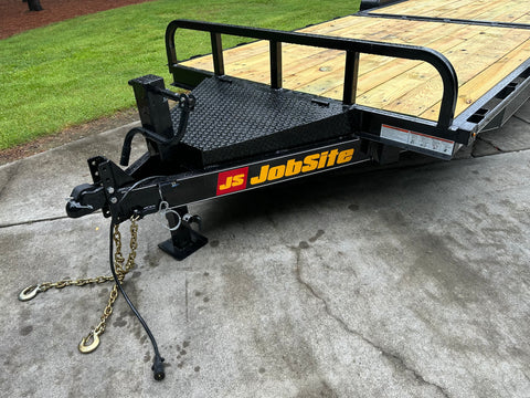 NC Jobsite Tilt trailer Sale 17000lb extra large tool box, Demco Coupler