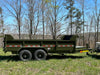 Image of NC jobsite dump trailer 17000lb in Forest Green Solid mag wheels