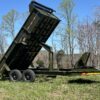Dump Trailer heavy duty army green 520 hoist by Jobsite trailers in Lexington NC