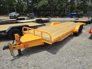 Tilt Trailer Yellow, Equipment trailer jobsite trailer sales in Lexington North Carolina