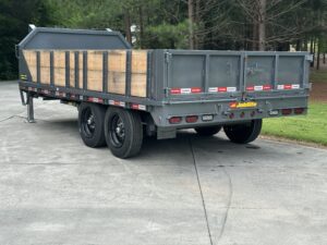 Dump Trailer with removable sides to convert to flat deck trailer