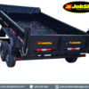16K Deluxe Dump Trailer, Dump bed view, manufactured by Jobsite Trailers in North Carolina